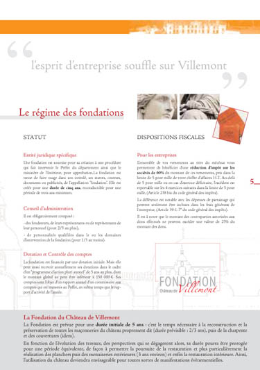 Plaquette de la fondation d'entreprise, page 5