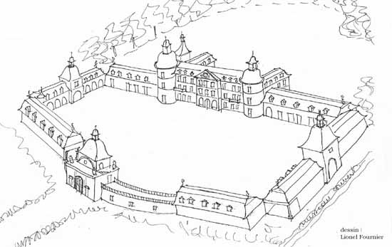 Dessin du château par Lionel Fournier