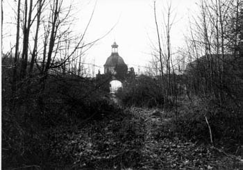 Le bois taillis redevenu cour d'honneur (avant / après)